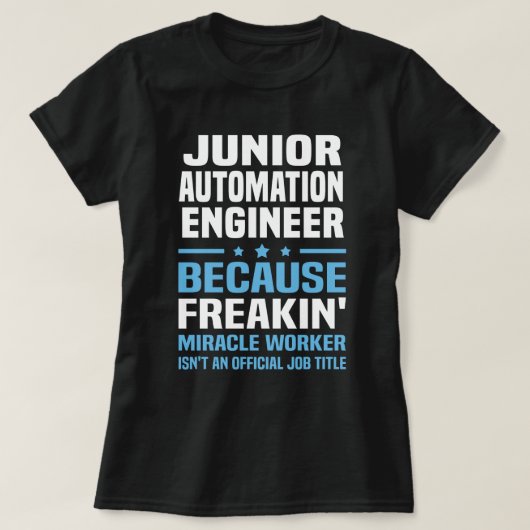 ジュニアオートメーションエンジニア Tシャツ (デザイン正面)