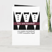 ジュニアグルームズマン カスタム名 ウェディング招待状 招待状 (裏面)