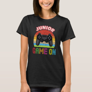 ジュニアゲームオンビデオコンソール新学期キッドセント Tシャツ