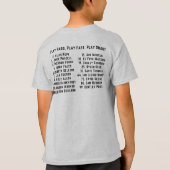 ジュニアサイズチーム名簿Tシャツ Tシャツ (裏面)