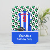 ジュニアサッカーイベント BW ストライプ 招待状 (スタンド正面)