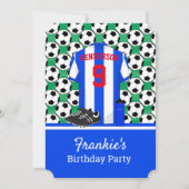 ジュニアサッカーイベント BW ストライプ 招待状 (正面)