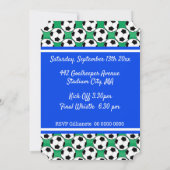 ジュニアサッカーイベント BW ストライプ 招待状 (裏面)