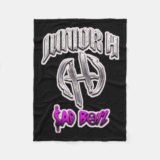 ジュニアサドボイズCorridos Tumbados H Belicos Mexico フリースブランケット (正面)