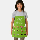 ジュニアシェフすしカラフル子供 エプロン (インサイチュ)