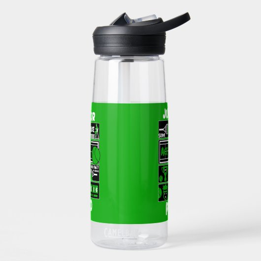 ジュニアテニス選手のTシャツ ウォーターボトル (左面)