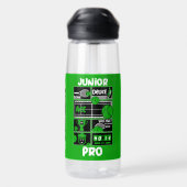 ジュニアテニス選手のTシャツ ウォーターボトル (背面)