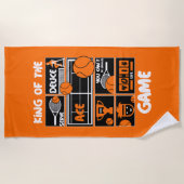 ジュニアテニス選手 ビーチタオル (正面)