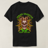 ジュニアドラグスタードラッグレーシングスカルスパークプラグPist Tシャツ (デザイン正面)