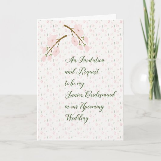 ジュニアブライズメイドの招待状とお願いカード 招待状 (正面)