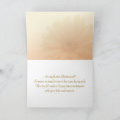 ジュニアブライズメイドの招待状、ピーチのガーベラ（デイジー） 招待状 (内部)