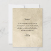 ジュニアブライズメイド シャンパンピオンズ カード ありがとう (裏面)