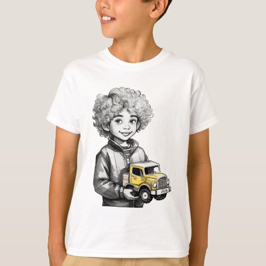 ジュニアユニセックストラック運転手のTシャツ Tシャツ (正面)