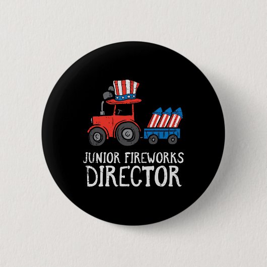 ジュニア花火ディレクターTractor 4Th Of 7月ボーイズ 缶バッジ (正面)