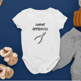ジュニア見習いプライヤー電気技師スパーキー ベビーボディスーツ