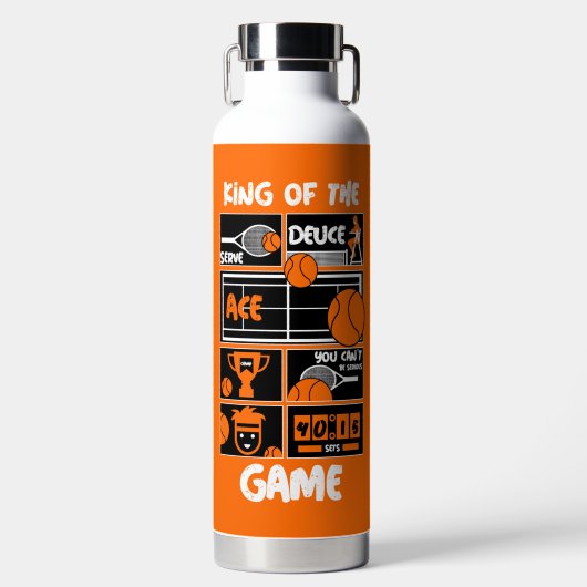 ジュニア10代のテニス選手Tシャツ ウォーターボトル (正面)