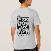 ジュニア・グラズマン、ウェディングパーティー Tシャツ (裏面)