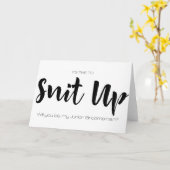 ジュニア・グロムスマンにスーツを着る カード (黄色い花)