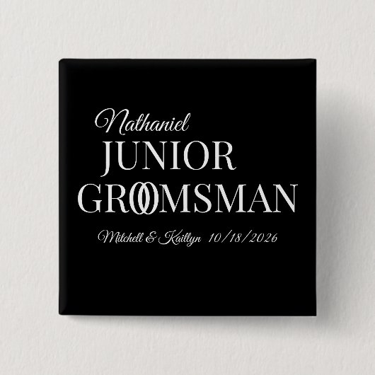 ジュニア・グロム結婚スマン 缶バッジ (正面)