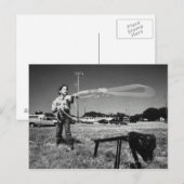 ジュニア・ロデオ、女の子(7-9)使用方法の練習 ポストカード (正面/裏面)