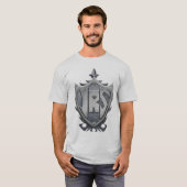 ジュニア: 人の基本的なTシャツ、灰 Tシャツ (正面フル)