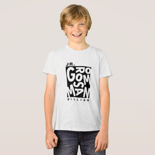 ジュニア・ groom(結婚式の介添え人) トライブレンドTシャツ (正面全面)