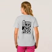 ジュニア Jr. ブライズメイド、ウェディングパーティー Tシャツ (裏面フル)