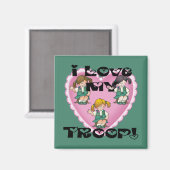 ジュニアIが私の部隊のハートを愛 マグネット (正面/裏面)