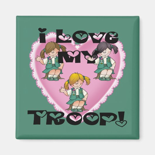 ジュニアIが私の部隊のハートを愛 マグネット (正面)