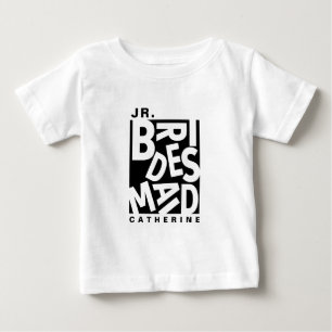 ジュニアJr.ブライドメイド、ウェディングパーティー ベビーTシャツ