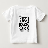 ジュニアJr.ブライドメイド、ウェディングパーティー ベビーTシャツ (裏面)