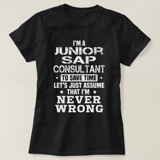 ジュニアSAPコンサルタント Tシャツ (デザイン正面)