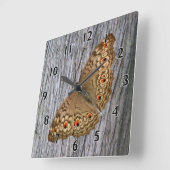 ジュニオパンサーバタフライ スクエア壁時計 (傾斜)