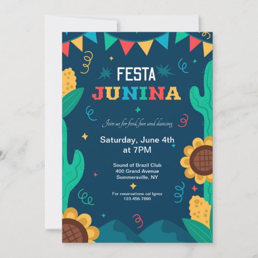 ジュニナ祭りのお知らせ 招待状 (正面)