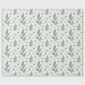 ジュニパーと果実のパターン ラッピングペーパー (フラット)