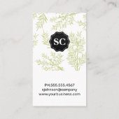 ジュニパーの枝の背景 名刺 (裏面)