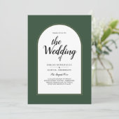 ジュニパーグリーン金ゴールドフォトウェディング招待 招待状 (スタンド正面)