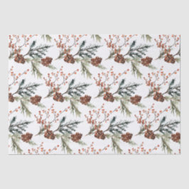 ジュニパーパインブランチCones Ilex Berry 薄葉紙