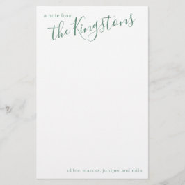 ジュニパーファミリ名スクリプト 便箋