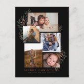 ジュニパーフォトコラージュブラック シーズンポストカード (正面)