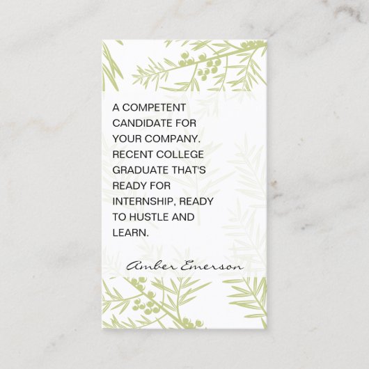 ジュニパーブランチ 名刺 (正面)