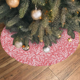 ジュニパー赤と白クリスマス ブラッシュドポリエステルツリースカート
