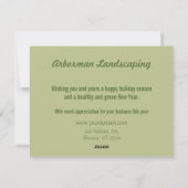 ジュニパー造園ビジネスホリデーカード シーズンカード (裏面)