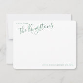 ジュニパー ファミリー ネーム スクリプト ノートカード (正面)