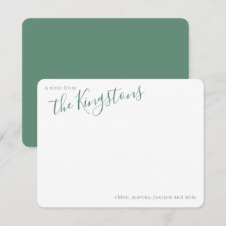 ジュニパー ファミリー ネーム スクリプト ノートカード