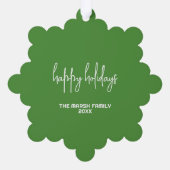 ジュニモダンパーミニマルのの陰ストライプ点 – 写真 オーナメントカード (裏面)