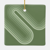 ジュニモダンパーミニマルのの陰ストライプ点 – 写真 セラミックオーナメント (裏面)