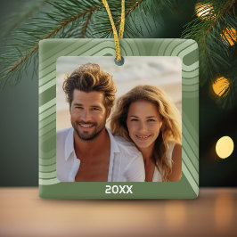 ジュニモダンパーミニマルのの陰ストライプ点 – 写真 セラミックオーナメント