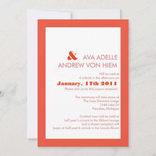 ジュニヴェ 招待状 (正面)