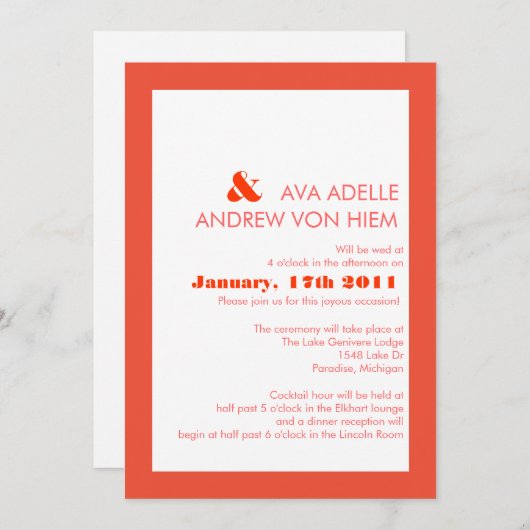 ジュニヴェ 招待状 (正面/裏面)